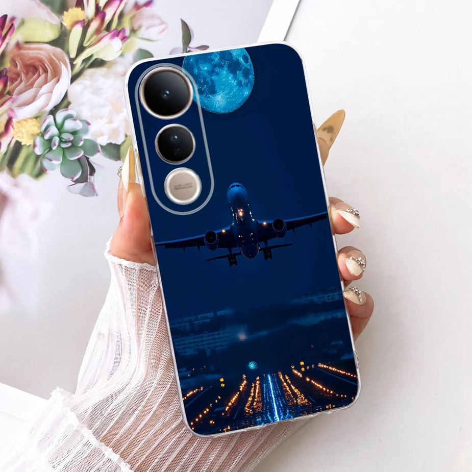 Luxury Bow Flowers Painted Soft Silicone Phone Case Cover