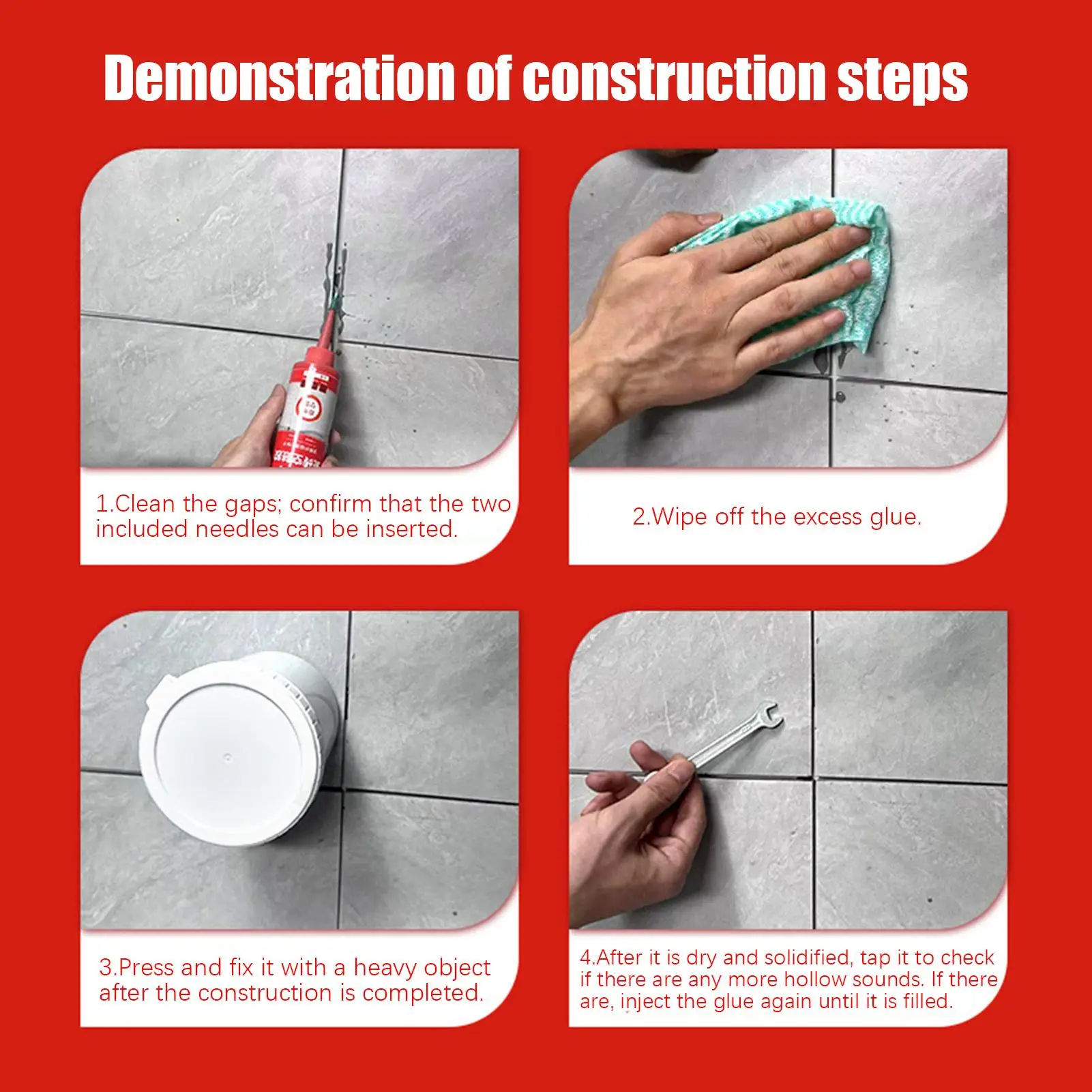 Grouting Adhesive For Floor Tiles Drumming Adhesive Strong Fast Drying Spiral Tile Adhesive Quick drying ceramic tile