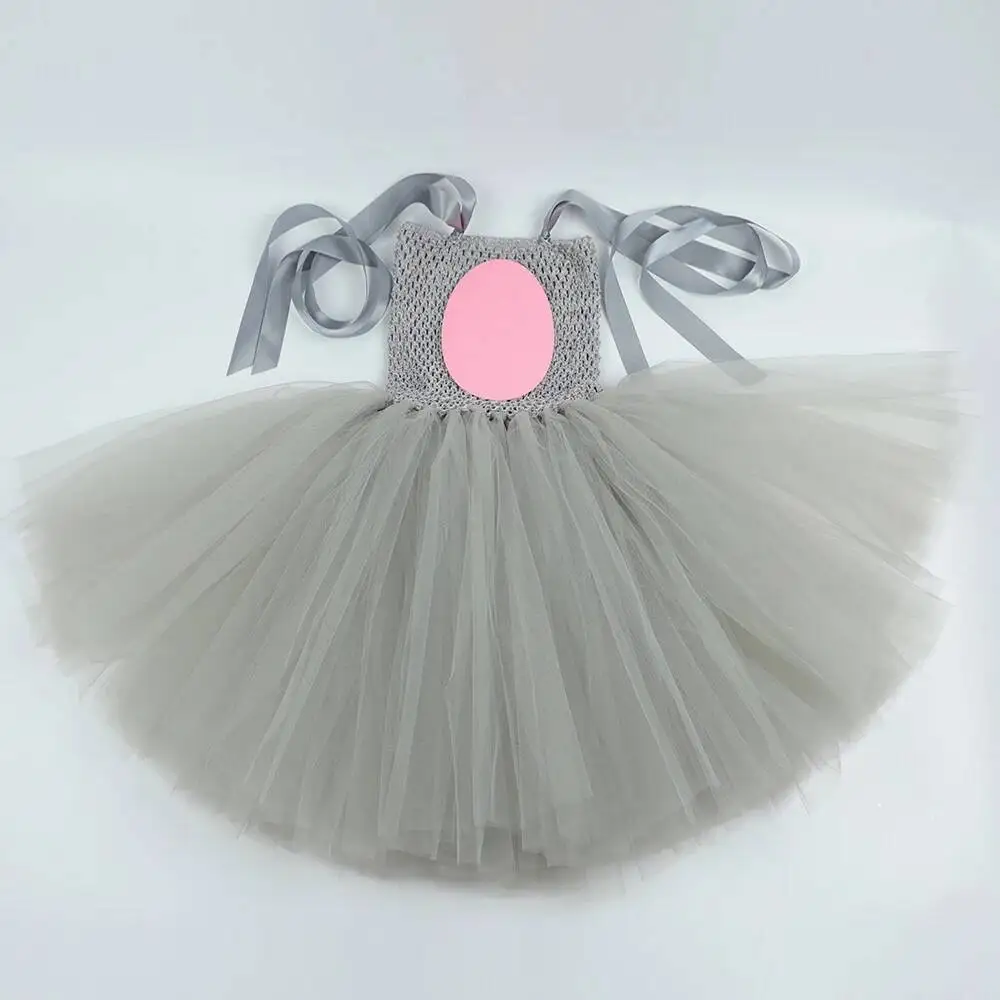Baby Mädchen Graumaus Kostüme für Kinder graue Ratte Prinzessin Kleider mit Ohren Fliege Schwanz Kinder Halloween Geburtstag Tutu Outfit – Detail 18