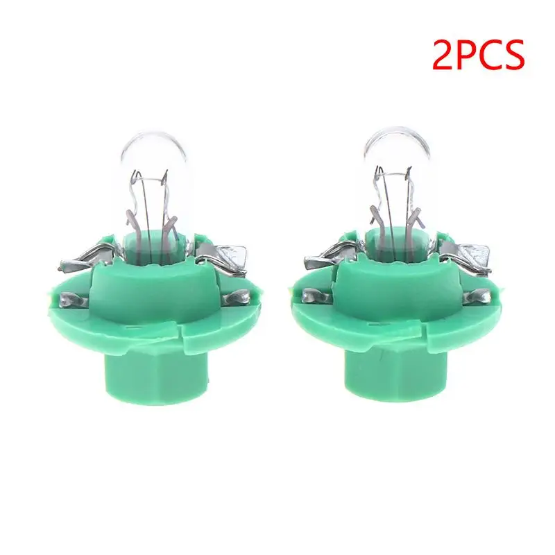 새로운 2pcs T5 전구 램프 자동차 대시보드 계기판 12V 1.2W 1.5W 2W 검정/녹색/노란색 베이스 계기판 표시등 전구