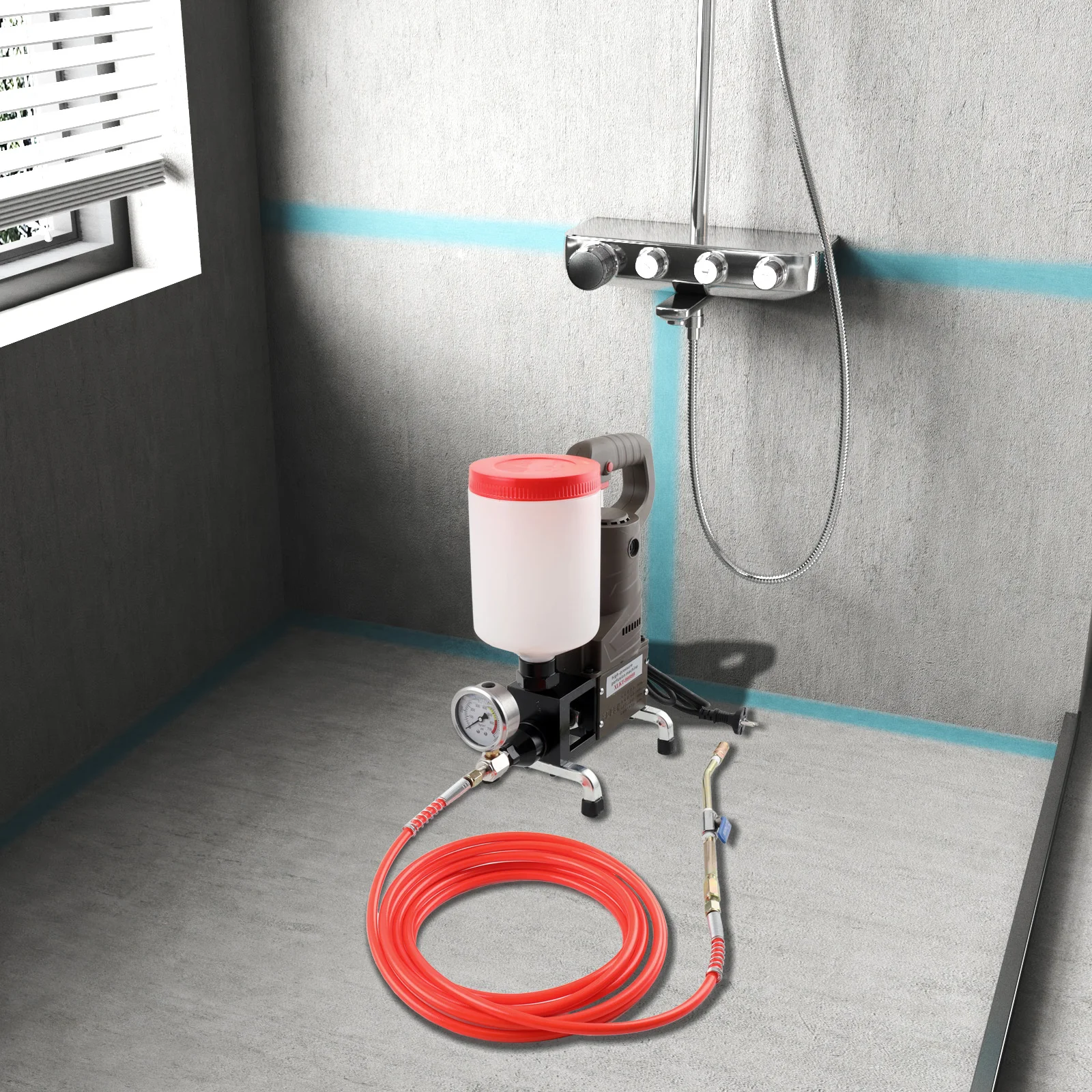 Hochdruck-Epoxid-Injektionsmaschine 220V Zement-Injektionspumpe Beton-Injektionspumpe zur Reparatur von Betonrissen und Leckagen – Detail 10