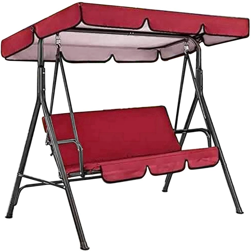 

New Replacement Canopy,Outdoor Garden Swing Chair Canopy Cover,For Patio/Lawn/Garden Swing Cushion (Without Swing) Red
