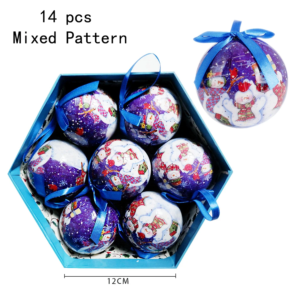 thumbnail image 1 of Juego de bolas de espuma para árbol de Navidad de 8 cm, esferas decorativas para el hogar, fiestas, adornos colgantes, decoración de Año Nuevo, regalo de Navidad, 1 of 5