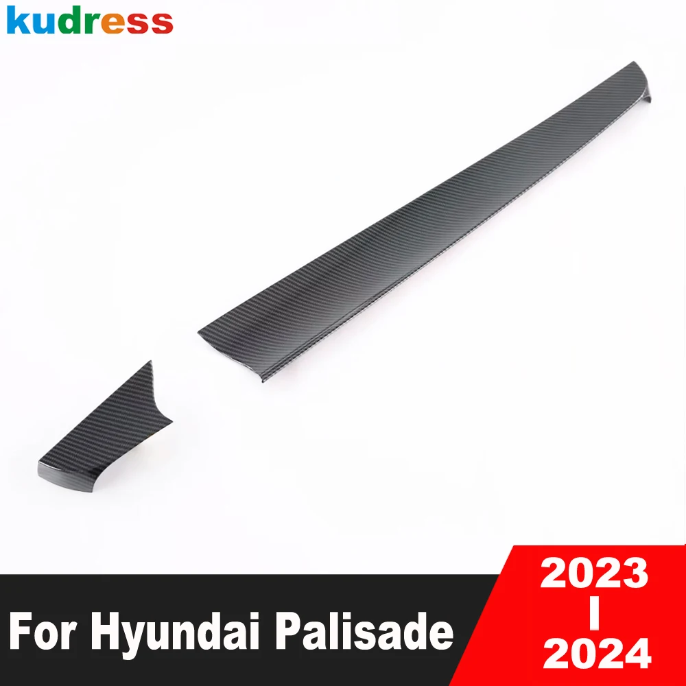 

Car Center Console Dashboard Panel Cover Trim For Hyundai Palisade 2023 2024 Carbon Decoration Molding Interior Accessories