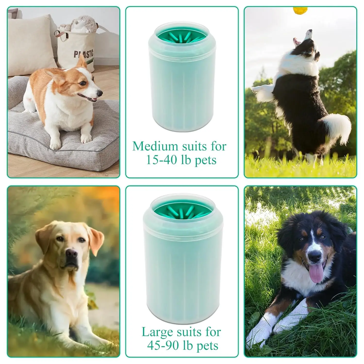 Pet Foot Wash Cup Soft Silicone Material Cat and Dog Foot Cleaner Portable Dog Massage Pet Bath Cleaning Supplies