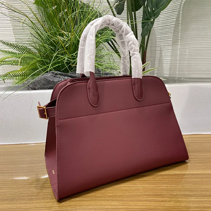 High End Leather Margaux Minimalist Shoulder Bag Handbag for Women Designer Female Girls Large Tote Bag