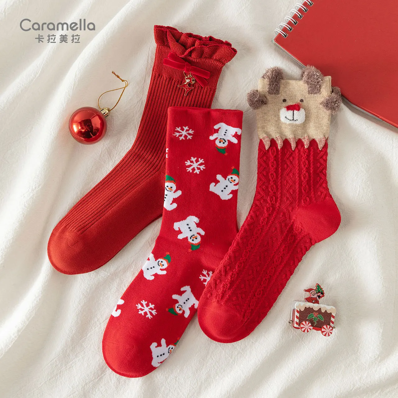 

3pairs/lot Wholesale Women Socks Winter Soft Long Socks Christmas Deer Cartoon Warm Socks Xmas Christmas Gift