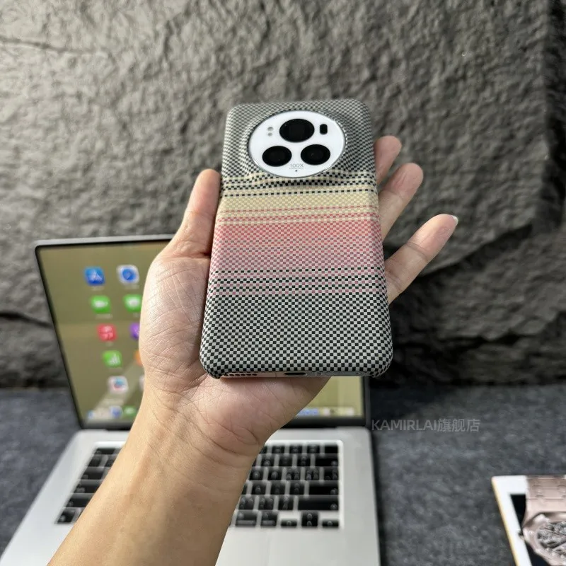 Ultra Thin Matte Carbon Fibre Stripe Sunset Series Shockproof Phone Case