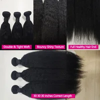 Mèches brésiliennes 100% naturelles crépues et lisses, cheveux bruts vierges non traités, Extensions de cheveux, livraison en 2 à 5 jours, 12A 4