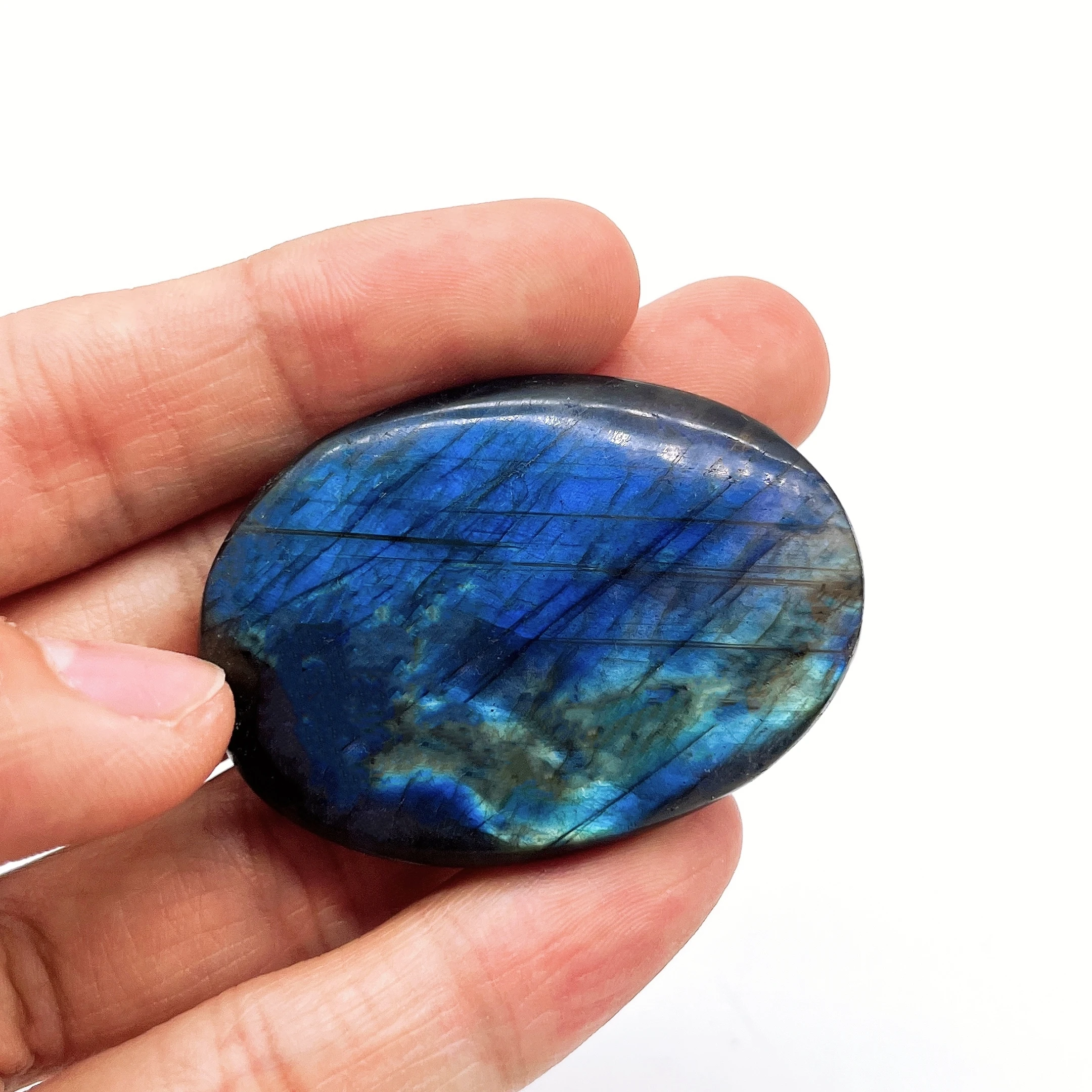 Natural Labradorite Palm Rock Stone Crystal Quartz Healing Polished Moonstone stress and anxiety therapy Home Decoration Gift 3