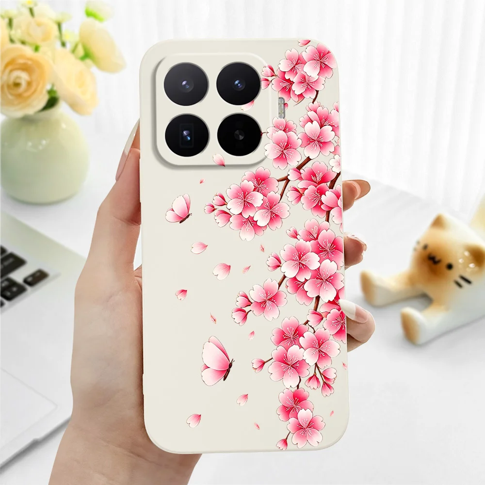 Floating Petal Silicone Phone Case - Elegant and Durable Design