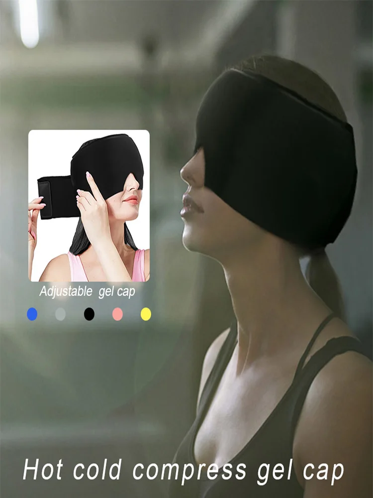Headache Migraine Relief Hat Gel Hot Cold Therapy Headache Relief Cap