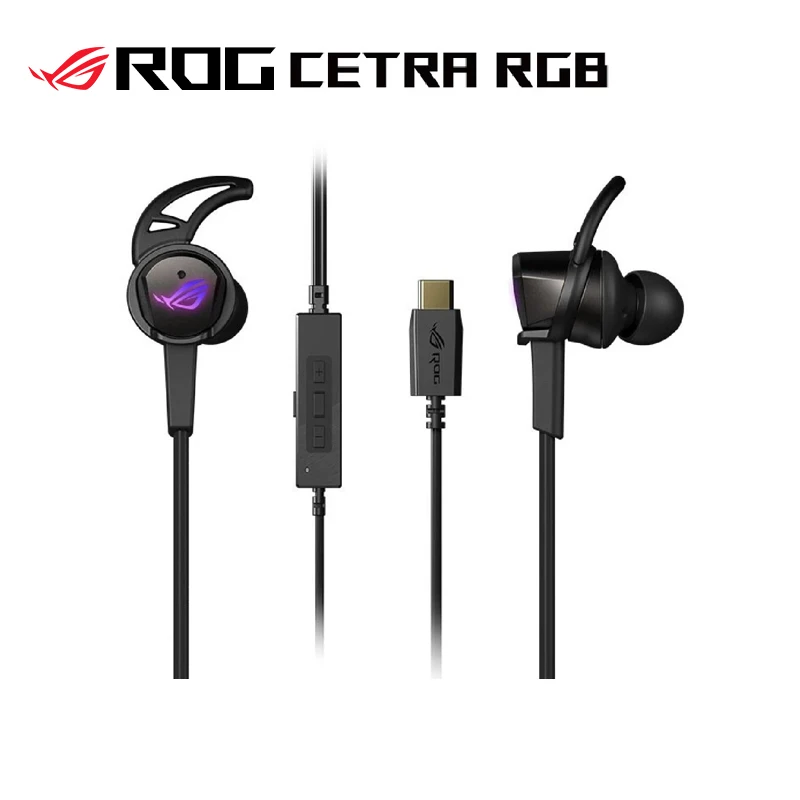 

ASUS ROG Cetra RGB Cetra II In-Ear Gaming Earphone Rog Phone Type-C Headset ANC Active Noise Reduction Surround 7.1 Sound Effect