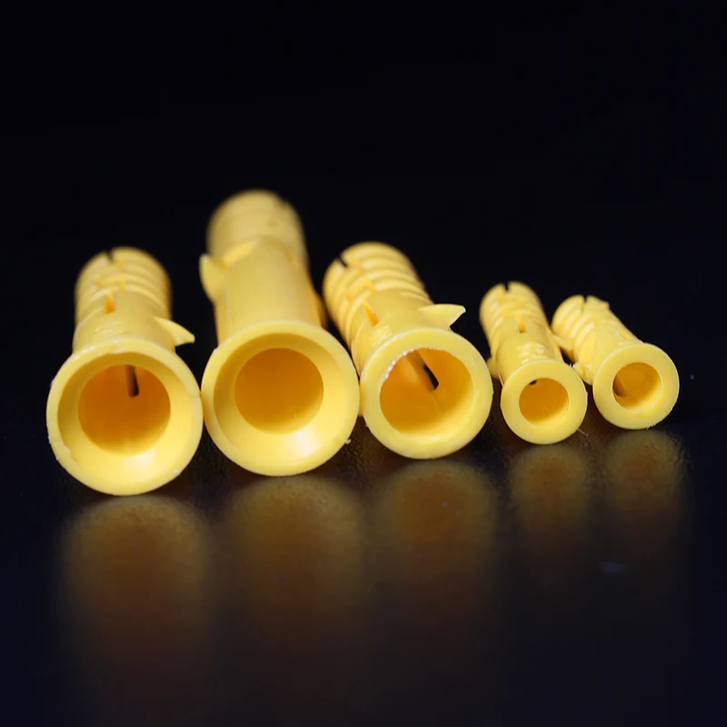 M6 M8 M10 Ribbed Plastic Anchor Wall Expansion Pipe Tube Rubber Plug Wall Plugs Expansion Anchors Drywall Anchors drywall anchor kit,drywall anchor,expansion plugs,plastic wall anchor