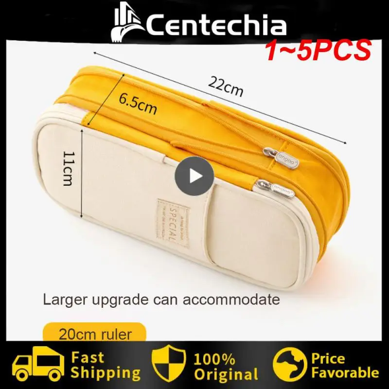 

Большой Вместительный карандаш, 1 ~ 5 шт., канцелярские принадлежности, школьные принадлежности, Пеналы, чехол, Фотосумка, Студенческая детская ручка