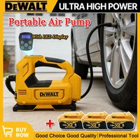 Compresseur d'air portable Dewalt, pompe à gonfler les pneus rechargeable, compresseur numérique sans fil, outils de gonflage de pneus de voiture électriques pour batterie 18V 1