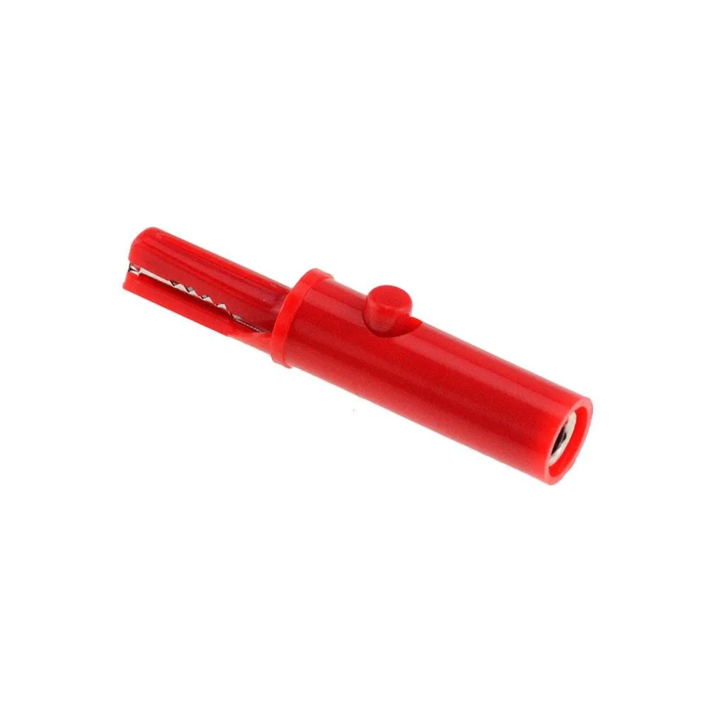 50mm Crocodile Clamp Probe Alligator Clip Alligator DIY Clips Test Probe Black Red Color Socket Cable Insulated Electric Clips