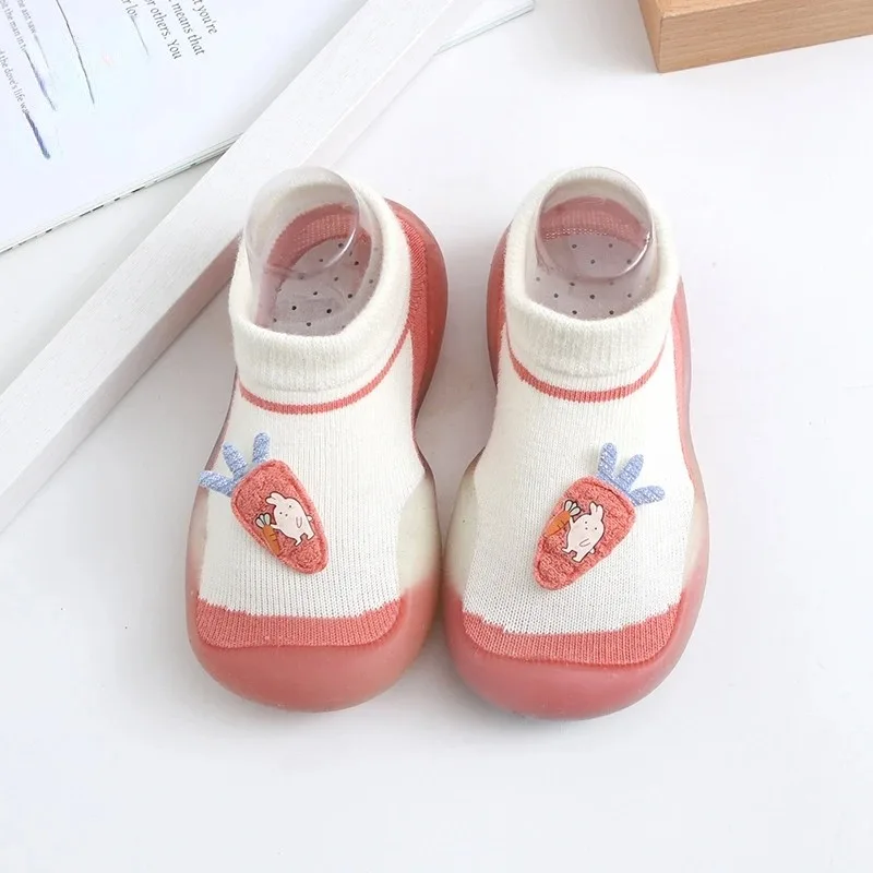 Spring Autumn Infant Toddler First Walker Baby Girls Boys Non-Skid Animals Sock Shoes Cotton Lightweight Slip-on Sneakers