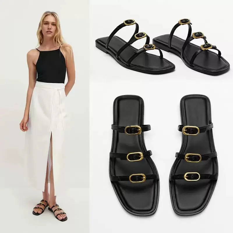 Women's Summer Slippers | with Adjustable Buckle
