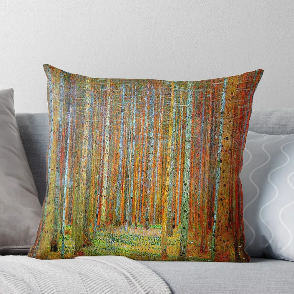 

TANNEWALD: Gustav Klimt Landscape Painting Print Throw Pillow sleeping pillows Cushions autumn decoration Marble Cushion Cover