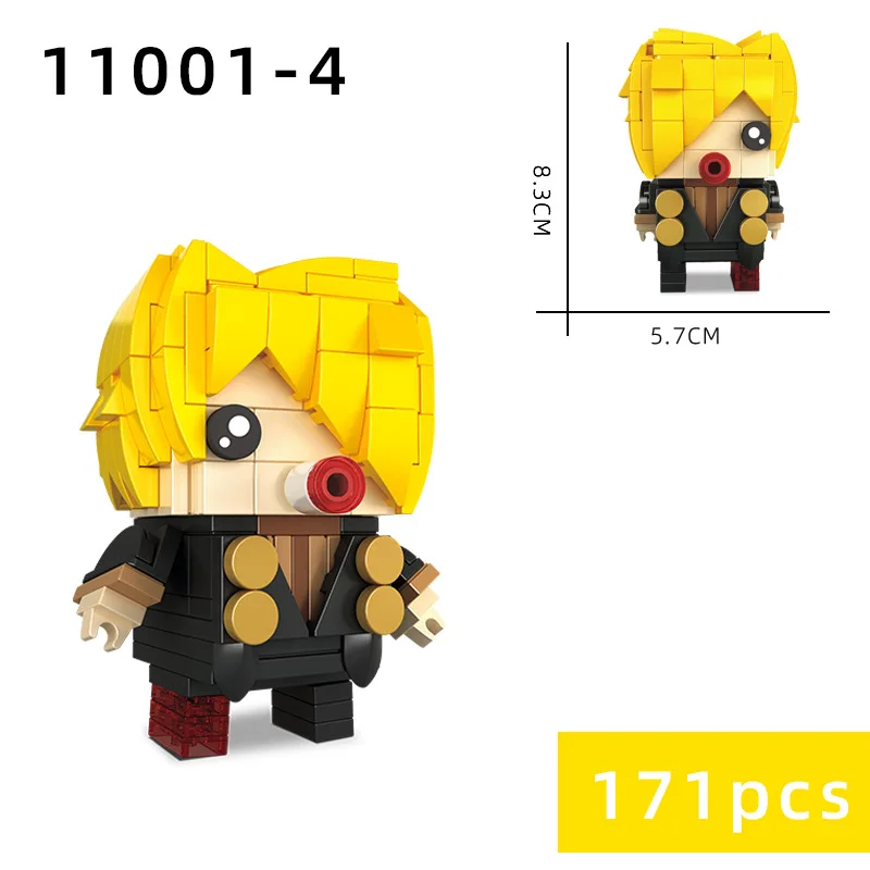 thumbnail image 1 of Bloques de construcción de One Piece BrickHeadz Luffy Nami Chopper Sanji Zoro Usopp Ace Franky Brook Robin Figuras de ladrillo Juguetes para niños Regalo, 1 of 5