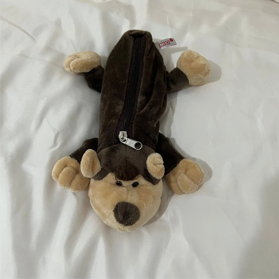 حقيبة أقلام على شكل تمساح من القطيفة على شكل ضفدع...