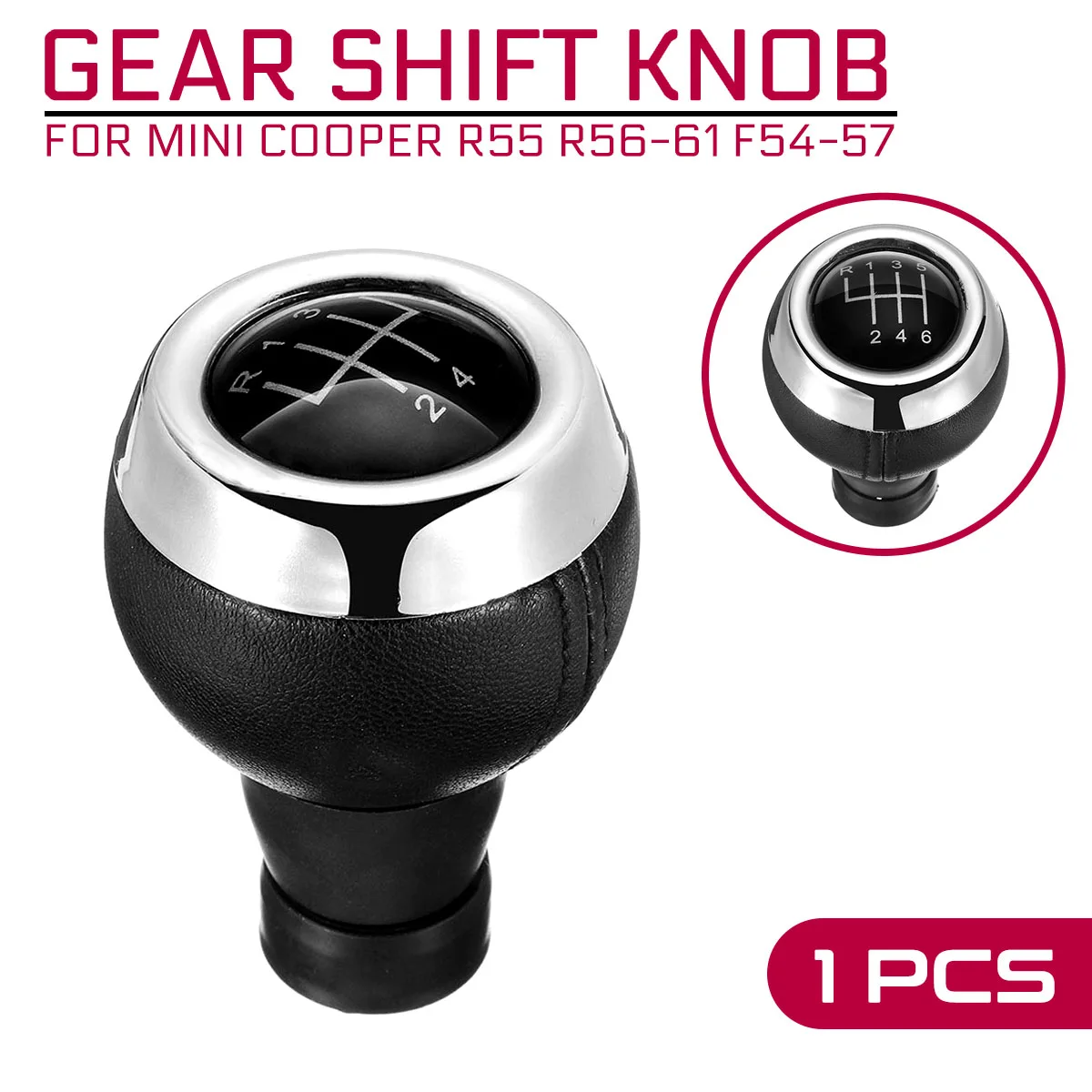 Car 5 6 Speed MT Lever Shifter Knob Head Replace Gear Shift Knob For