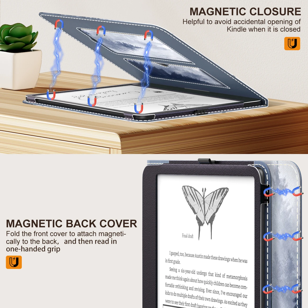 Case for 10.2“  Kindle Scribe 2022 Release-1st Generation Slim PU  Shell leather Cover Case for Kindle Scribe e-Reader 2022 - AliExpress
