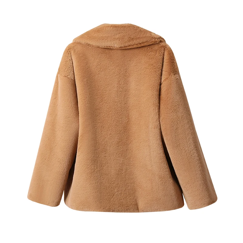 Ins Chic Brand Fashion Long Faux Rabbit Fur Coat Jacket Women Winter Oversized Shaggy Plush Fur Coats Street Girls Overcoat