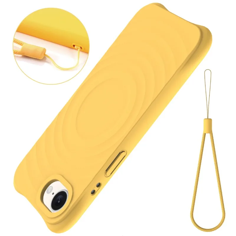 Microfiber Ripple Liquid Silicone Magnetic Case with Matte Finish