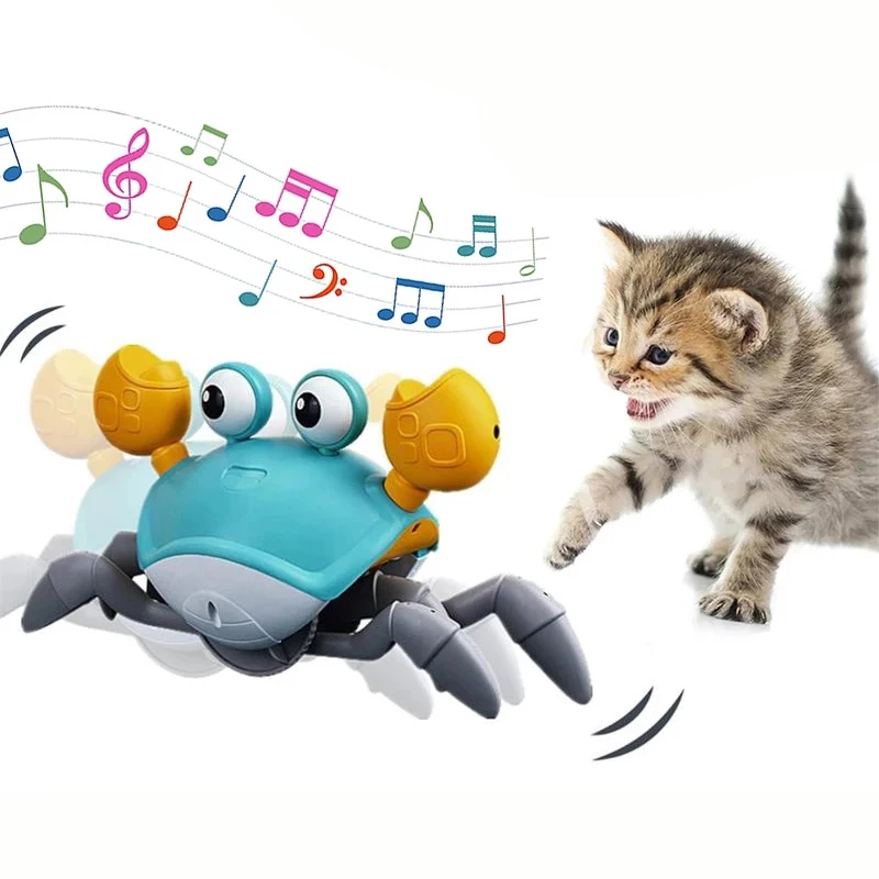 Jouet Electronique Automatique Pour Chat Jeu Interactif Chaton Detection Intelligente Crabe Chargement Usb Accessoires Pour Chat Jouets Pour Chats Aliexpress