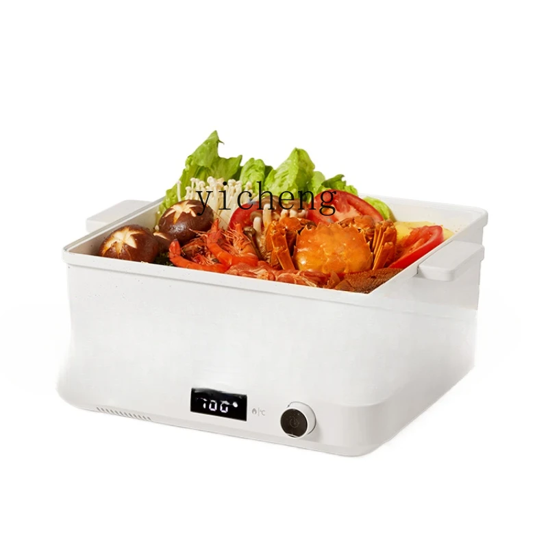 

ZF Frying Oven Multi-Function Cooking Pot Household Barbecue All-in-One Pot Electric Baking Pan