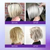 30ML Gray Color Fixing Hair Dye Shampoo Cover Gray Hair Fade Yellow After Bleach Hair Shampoo Non-irritating Purple Shampoo 6