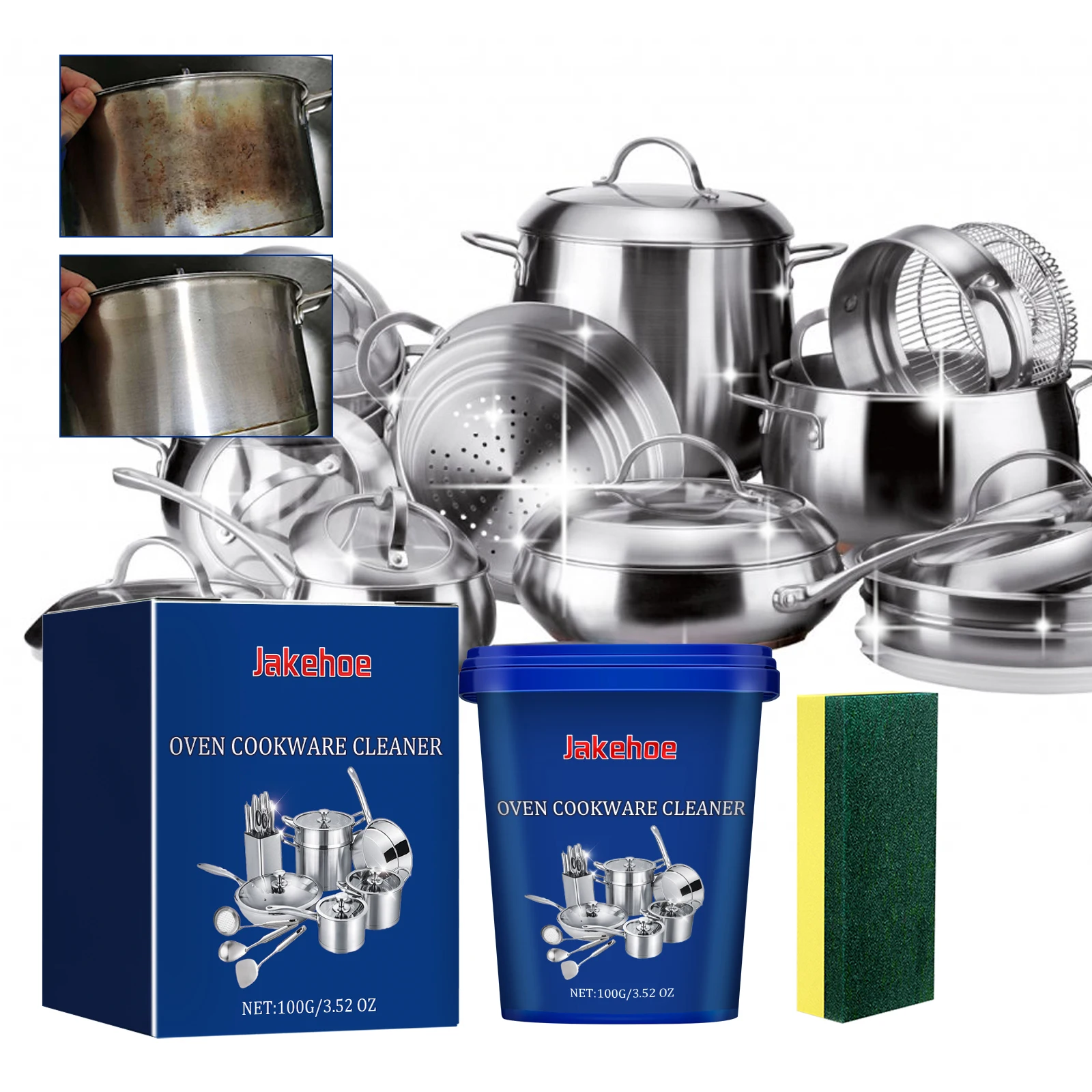 Stainless Steel Cleaner Black Scale Removal Paste for Oven Cookware