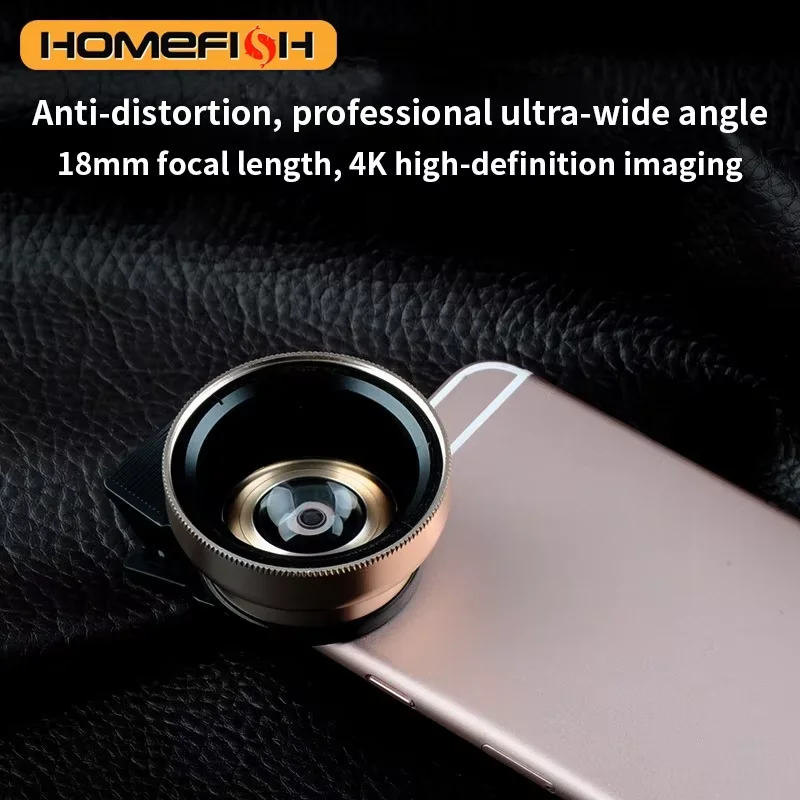 Universal 2-in-1 Lens Holder 37MM 0.45X 49UV iPhone Android