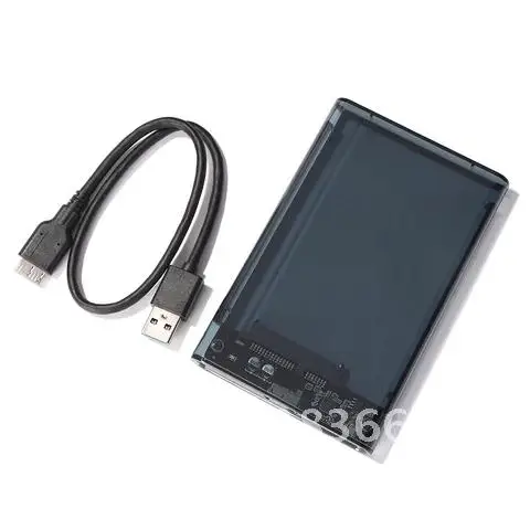 마이크로 B 모바일 하드 디스크 케이스, SATA 솔리드 스테이트 드라이브 박스, SSD HDD 외장, 투명 USB 3.0-USB 3.0, 6TB, 2.5 인치