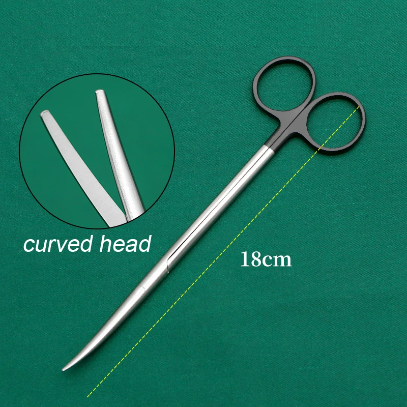 Nasal peeling blunt head scissors straight elbow tissue scissors 1pcs 5