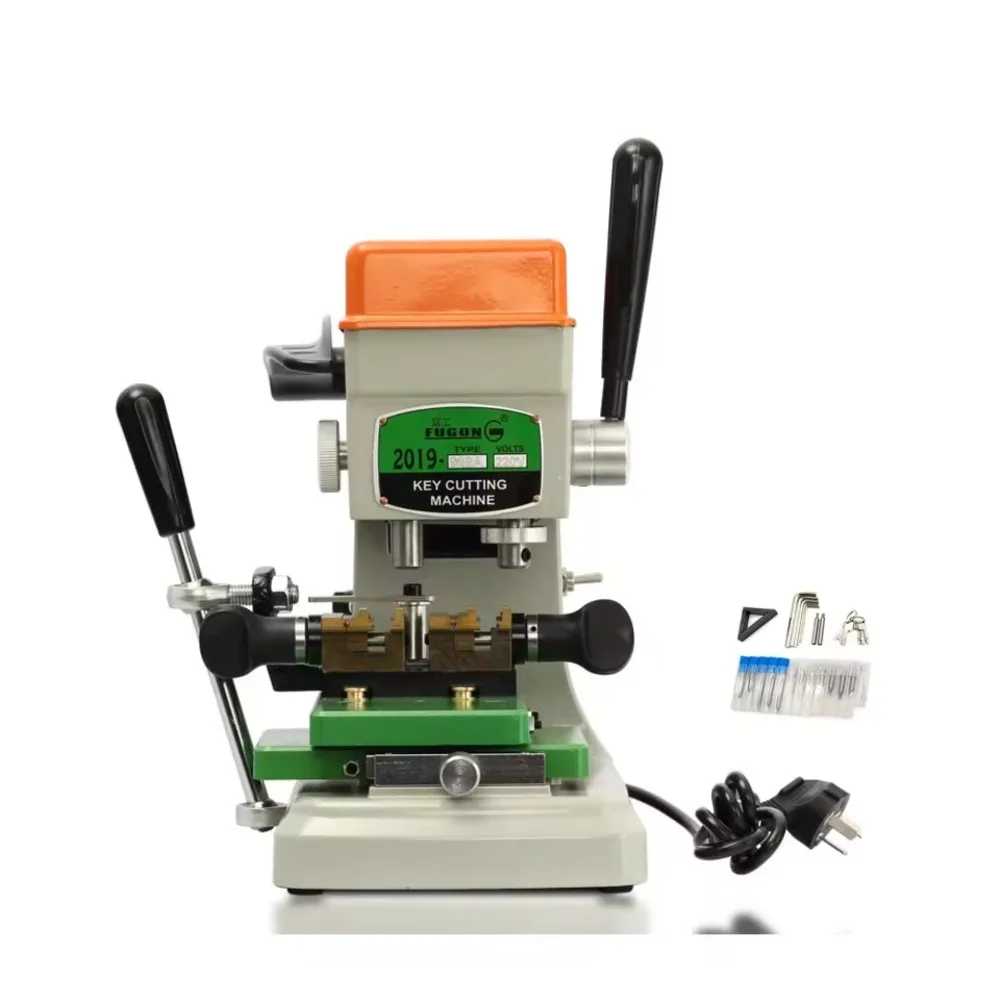 

Vertical and horizontal two in one functional metal door key cutting and manufacturing machine