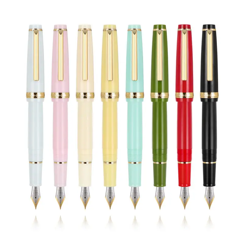 

Jinhao 82 Fountain Pen Four Seasons Plastic Spin Acrylic Ink Pen EF F M NIB Business Office School Supplies Writing Ink Pens