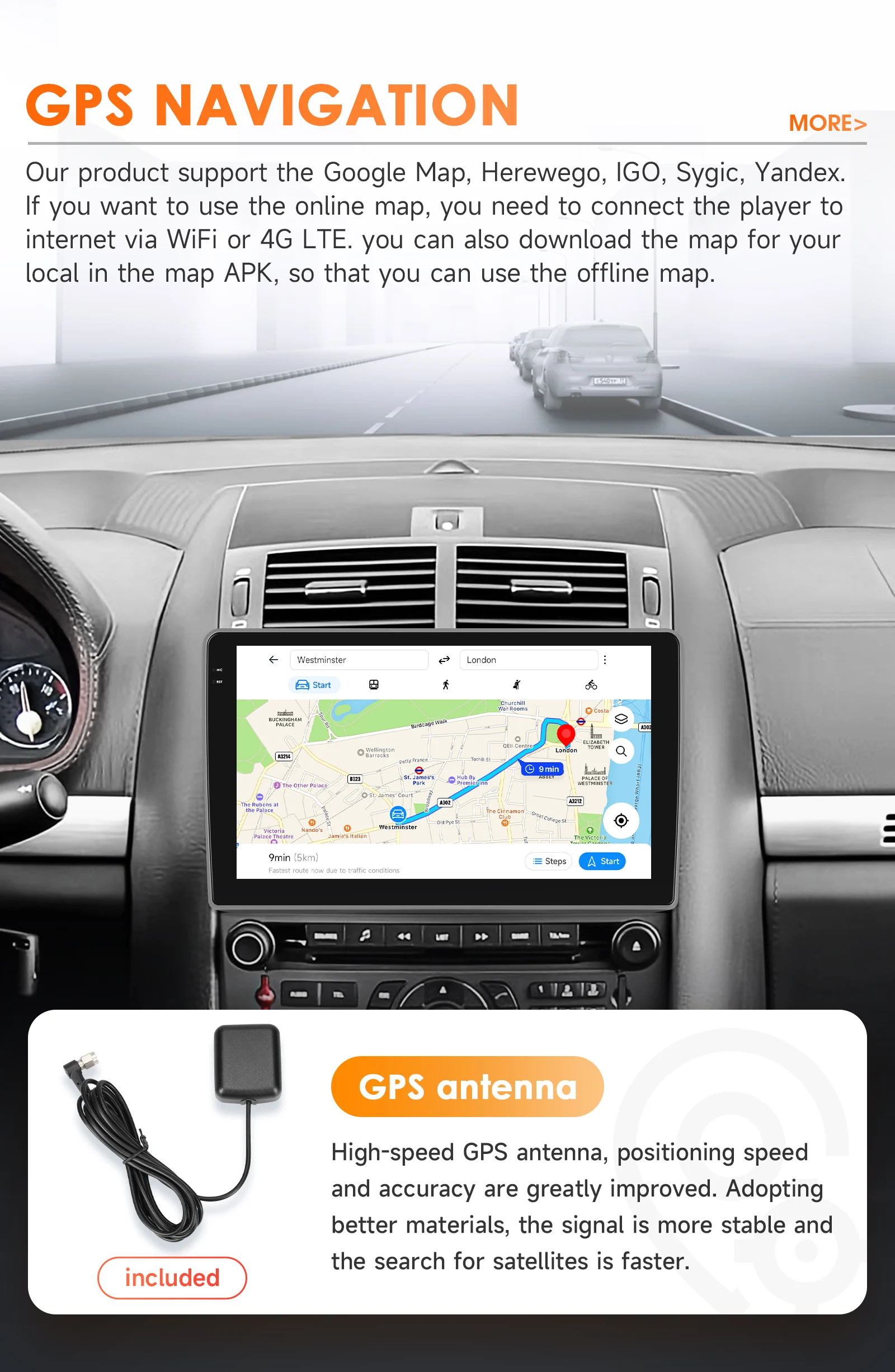 6115 Android Autoradio für Peugeot 407 407CC 2004 - 2011 Autoradio Kabelloses Carplay Android Auto 8-Kern Intelligenter Bildschirm-Player – Detail 31
