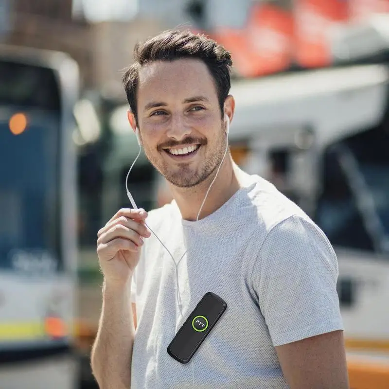 Mini Walkie Talkie Handsfree Clip Two Way Radios Handsfree Speaker Two Way Earpiece Radio Portable Clip Clear Earpiece Sound