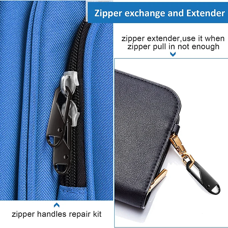 5/10Pcs Zipper Slider Pull Tab Replacement Zipper Repair Kit Metal Extender Handle Fixer for Jackets Backpack Head zipper repair kit zipper pullers zipper sliders zipper heads zipper accessories
