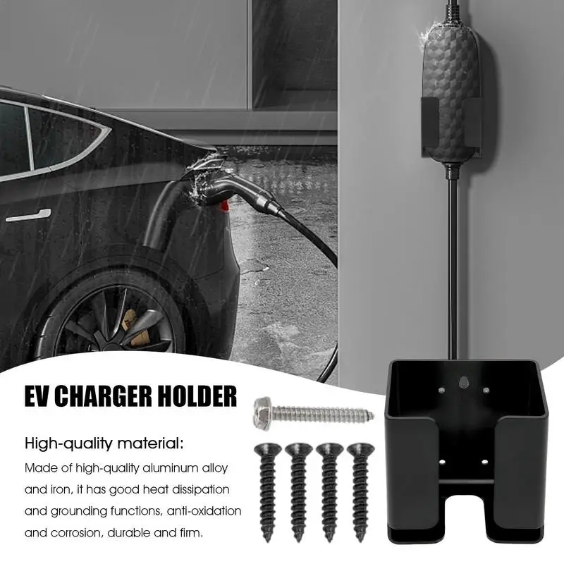 EV Charger Box Holder For Tesla BYD VW New Energy Electric Car Charger Plug Holster Electric Vehicle Charging Control Box Holder ev charging adapter
