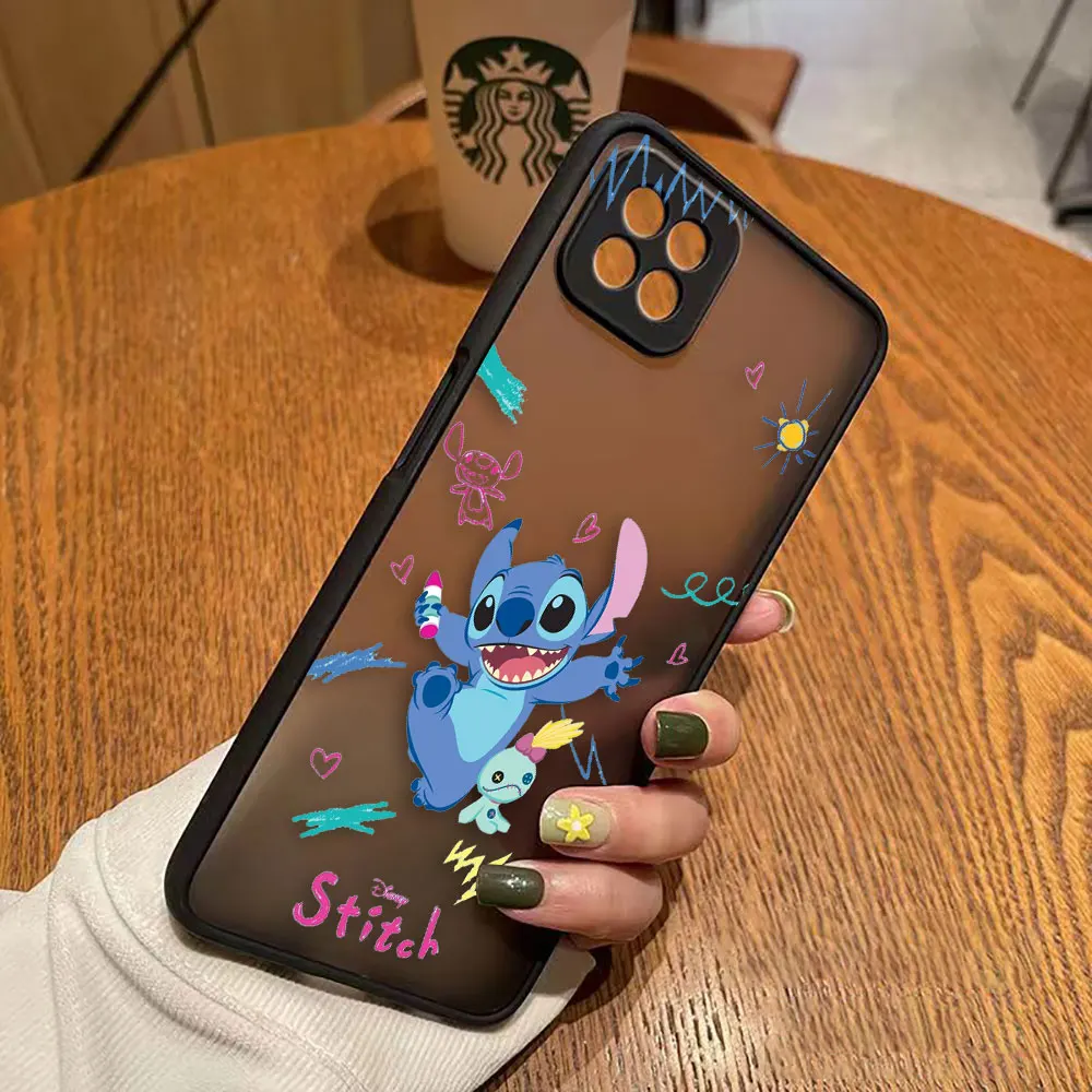thumbnail image 1 of Matte Case for OPPO A97 A96 A95 A94 A93 A92 A78 A74 A73 A72 A57 A55 A54 A53 A17 A16 4G 5G Case Funda Lilo & Stitch Cartoon Anime, 1 of 5