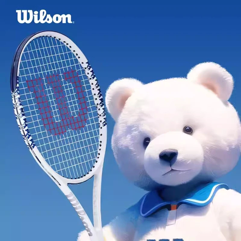 Wilson Tennis Rackets Professional Adults Beginner Carbon Alloy Rackets with Line Self-Practice Beginner Elastic Tennis Racket