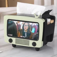 Multifunctional Tissue Box Holder For Home Living Room With Mobile Phone Slot Holder 2