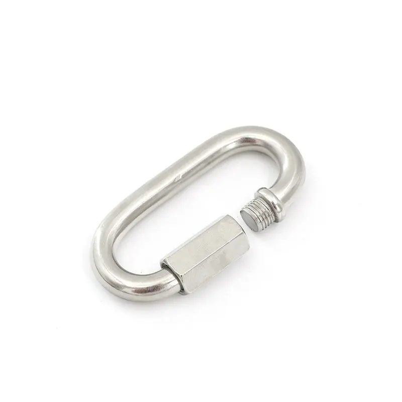 Marine Grade Edelstahl 316, Schraubverschluss, Kletterausrüstung, Karabiner, Schnellverbindungen, Sicherheits-Karabinerhaken für Kette, Verbindungsring, Schnalle – Detail 4