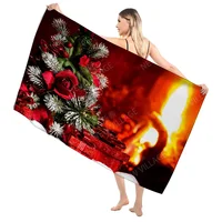 Home bath around Christmas towels for the body towels bathroom quick drying microfiber beach towel man women large sports towel 2