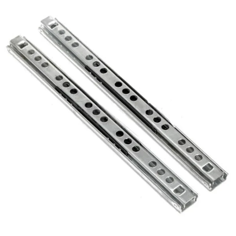 2PCS Drawer Slides Kitchen Cupboard Furniture Guide Rail Stainless Steel 2-Section Cabinet Slide Hardware