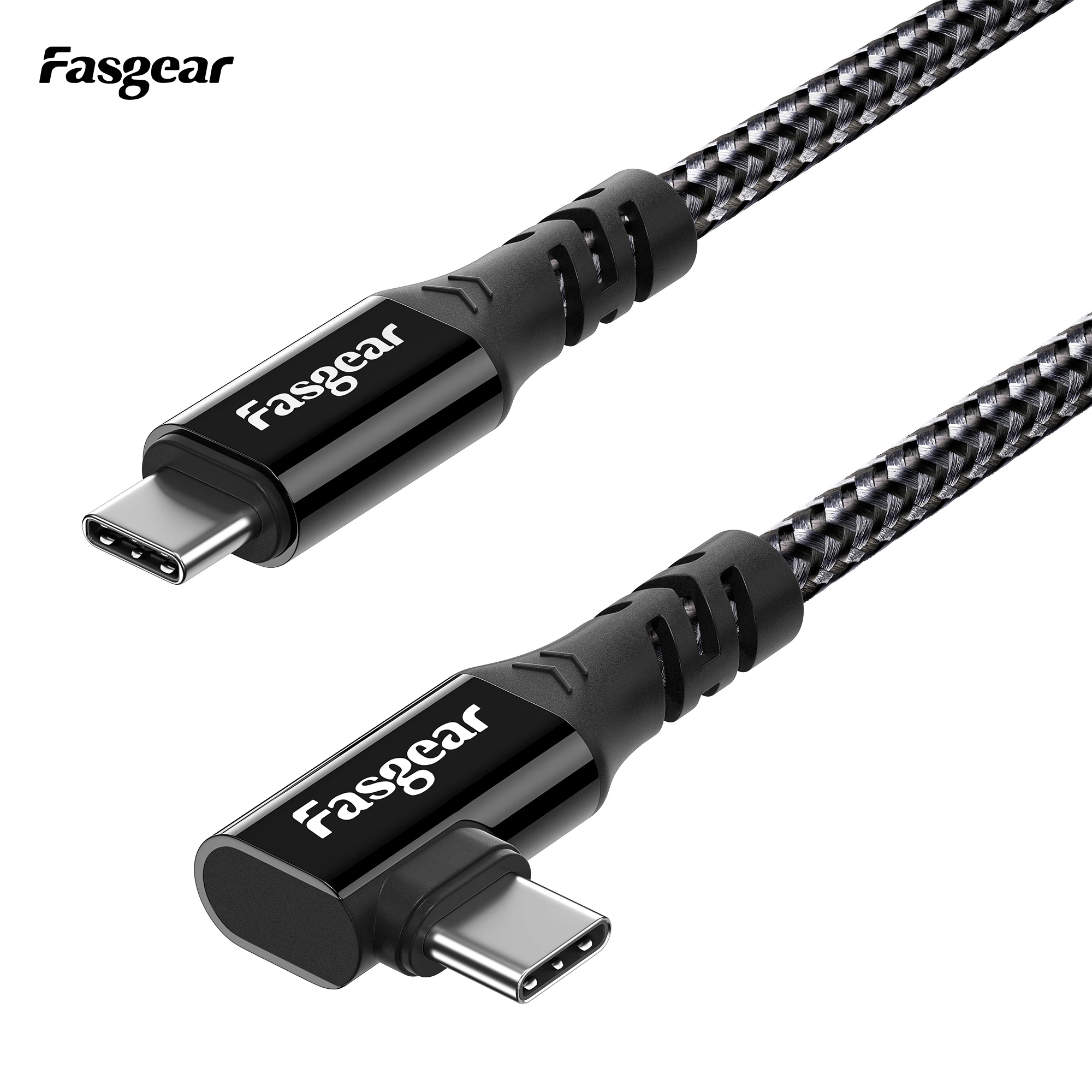 USB C to USB C 3.2 Gen2x2 Cable 100W, 20Gbps Right Angle 4K@60Hz Video  Cord, Super Soft 90 Degree Type-C Data Cable with E-Marker for Thunderbolt  3/4